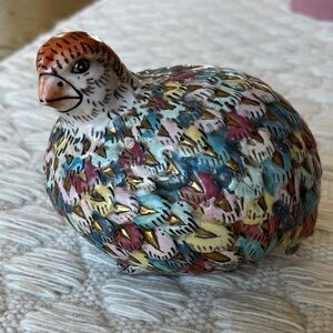 Vintage porcelain quail